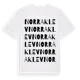 White t-shirt med Norra Klev ordlek t-shirt