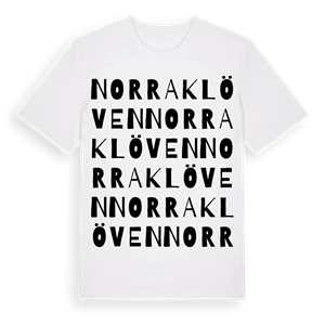 Norra Klöven ordlek t-shirt – ekologisk bomull t-shirt från Pinshirt