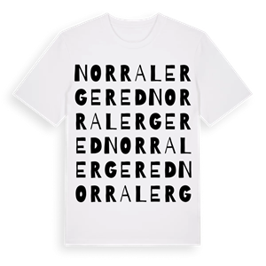 Norra Lergered ordlek t-shirt – ekologisk bomull t-shirt från Pinshirt