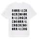 White t-shirt med Norra Lergered ordlek t-shirt