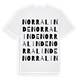 White t-shirt med Norra Linde ordlek t-shirt