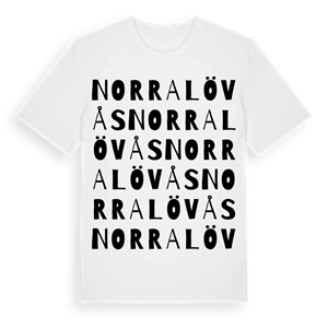 Norra Lövås ordlek t-shirt – ekologisk bomull t-shirt från Pinshirt