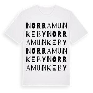Norra Munkeby ordlek t-shirt – ekologisk bomull t-shirt från Pinshirt