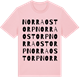 Pink Cotton t-shirt med Norra Ostorp ordlek t-shirt