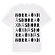White t-shirt med Norra Öxnäs ordlek t-shirt
