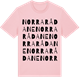 Pink Cotton t-shirt med Norra Rådane ordlek t-shirt