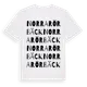 White t-shirt med Norra Rörbäck ordlek t-shirt