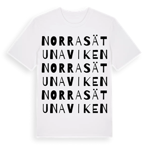 Norra Sätunaviken ordlek t-shirt – ekologisk bomull t-shirt från Pinshirt