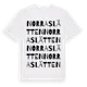 White t-shirt med Norra Slätten ordlek t-shirt