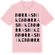 Pink Cotton t-shirt med Norra Sniken ordlek t-shirt