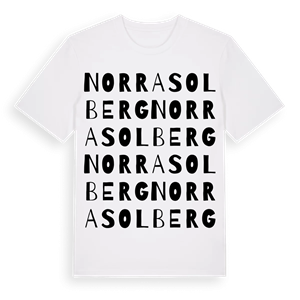 Norra Solberg ordlek t-shirt – ekologisk bomull t-shirt från Pinshirt