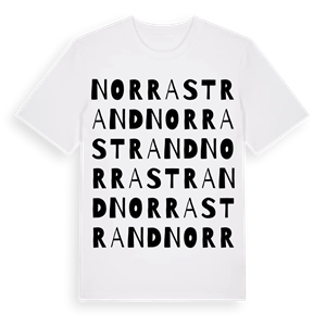 Norra Strand ordlek t-shirt – ekologisk bomull t-shirt från Pinshirt