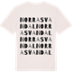Vintage White t-shirt med Norra Svandal ordlek t-shirt