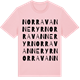 Pink Cotton t-shirt med Norra Vanneryr ordlek t-shirt
