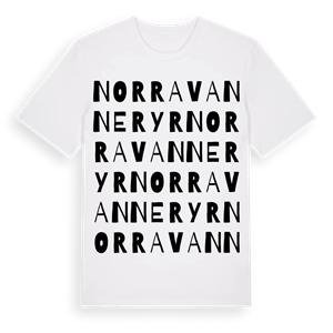 Norra Vanneryr ordlek t-shirt – ekologisk bomull t-shirt från Pinshirt