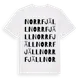 White t-shirt med Norrfjäll ordlek t-shirt