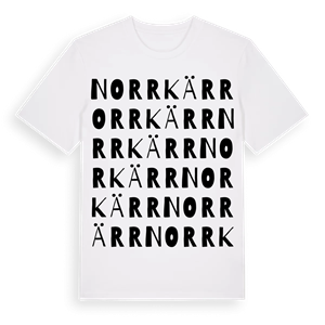 Norrkärr ordlek t-shirt – ekologisk bomull t-shirt från Pinshirt