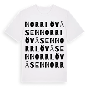 Norrlövåsen ordlek t-shirt – ekologisk bomull t-shirt från Pinshirt