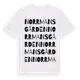 White t-shirt med Norrmansgården ordlek t-shirt