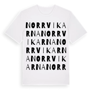Norrvikarna ordlek t-shirt – ekologisk bomull t-shirt från Pinshirt
