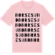 Pink Cotton t-shirt med Norsesund ordlek t-shirt