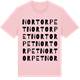 Pink Cotton t-shirt med Nortorpet ordlek t-shirt