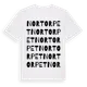 White t-shirt med Nortorpet ordlek t-shirt