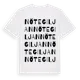 White t-shirt med Nötegiljan ordlek t-shirt