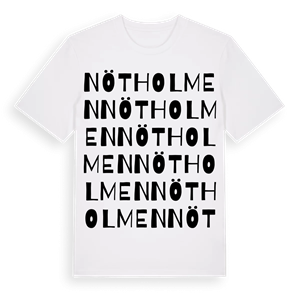 Nötholmen ordlek t-shirt – ekologisk bomull t-shirt från Pinshirt
