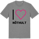 Mid Heather Gray t-shirt med Jag älskar Nöthult t-shirt stort tryck