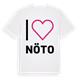 White t-shirt med Jag älskar Nöto t-shirt stort tryck