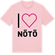 Pink Cotton t-shirt med Jag älskar Nötö t-shirt stort tryck