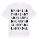 White t-shirt med Nya Dala ordlek t-shirt