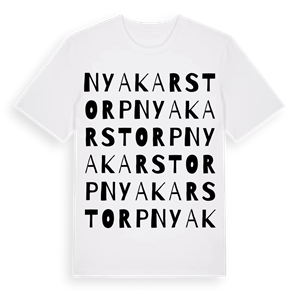 Nya Karstorp ordlek t-shirt – ekologisk bomull t-shirt från Pinshirt