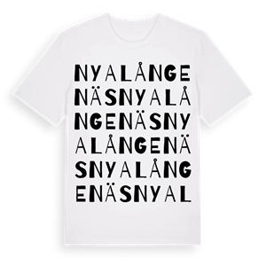 Nya Långenäs ordlek t-shirt – ekologisk bomull t-shirt från Pinshirt