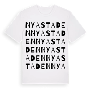 Nya staden ordlek t-shirt – ekologisk bomull t-shirt från Pinshirt