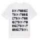 White t-shirt med Nya Torget ordlek t-shirt