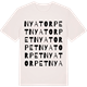 Vintage White t-shirt med Nyatorpet ordlek t-shirt