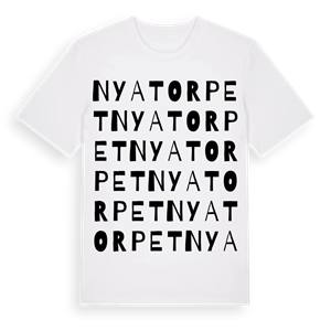 Nyatorpet ordlek t-shirt – ekologisk bomull t-shirt från Pinshirt