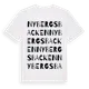 White t-shirt med Nybergsbacken ordlek t-shirt