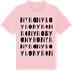 Pink Cotton t-shirt med Nybo ordlek t-shirt