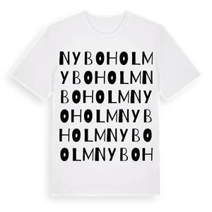 Nyboholm ordlek t-shirt – ekologisk bomull t-shirt från Pinshirt