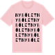 Pink Cotton t-shirt med Nybölet ordlek t-shirt