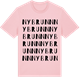 Pink Cotton t-shirt med Nybrunn ordlek t-shirt