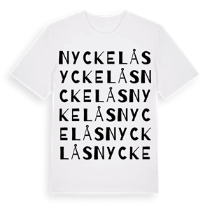 Nyckelås ordlek t-shirt – ekologisk bomull t-shirt från Pinshirt
