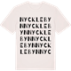 Vintage White t-shirt med Nycklebyn ordlek t-shirt