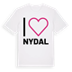 White t-shirt med Jag älskar Nydal t-shirt stort tryck