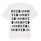 White t-shirt med Nyedamm ordlek t-shirt