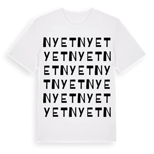 Nyet ordlek t-shirt – ekologisk bomull t-shirt från Pinshirt