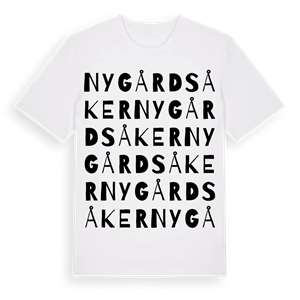 Nygårdsåker ordlek t-shirt – ekologisk bomull t-shirt från Pinshirt